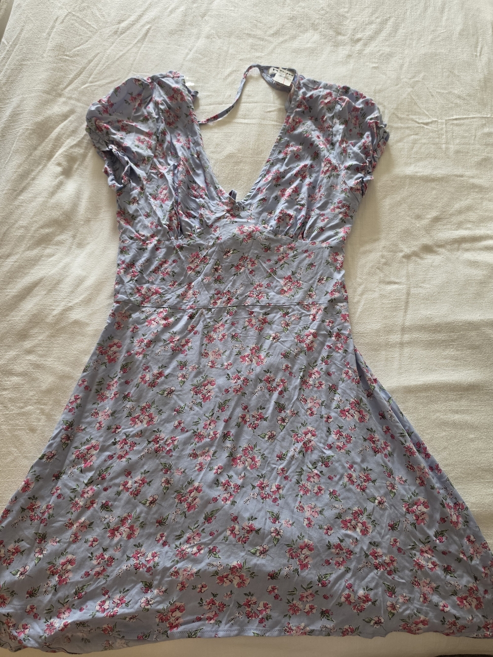 RSQ Lilac Floral V-Neck Mini Dress